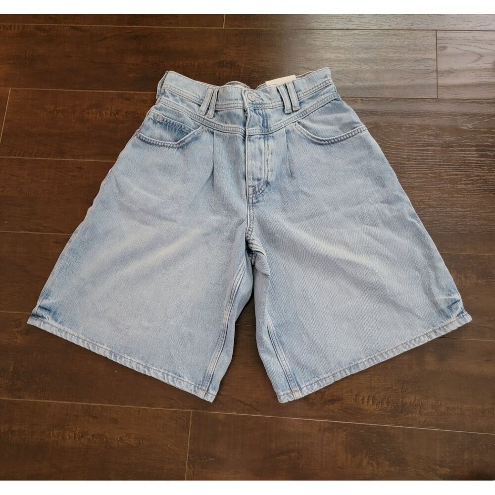 Free People Interstate Slouchy Denim Shorts Womens 25 Casual Y2K Jorts Relaxed - Picture 2 of 9